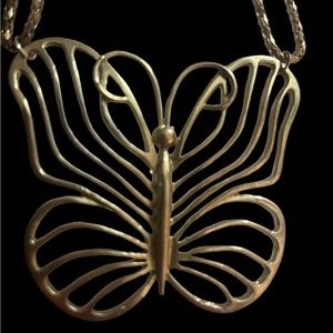 1970’s vintage retro n butterfly necklace